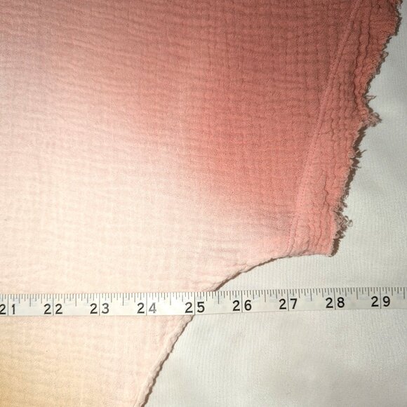 Young Fabulous & Broke | Gauze Cotton Ombre Top in Melon & Mustard Yellow | S/M - Picture 9 of 10